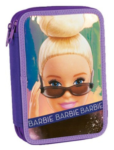 etui meisjes 15 x 18 cm polyester paars 27-delig