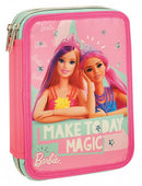 etui meisjes 15 x 8 cm polyester roze 27-delig