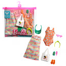 poppenkledingset Fashion Storytelling wit/oranje 9-delig