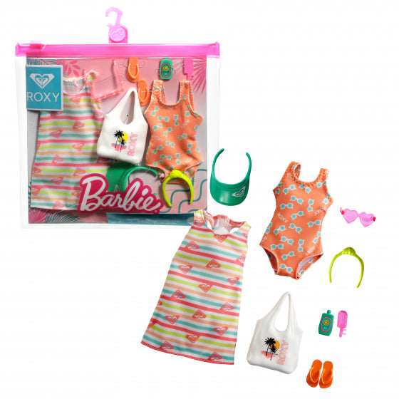 poppenkledingset Fashion Storytelling wit/oranje 9-delig