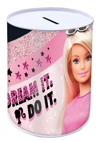 spaarpot Dream It meisjes 10 x 15 cm staal roze