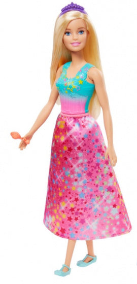 tienerpop Barbie Dreamtopia 30 cm blond haar roze/blauw
