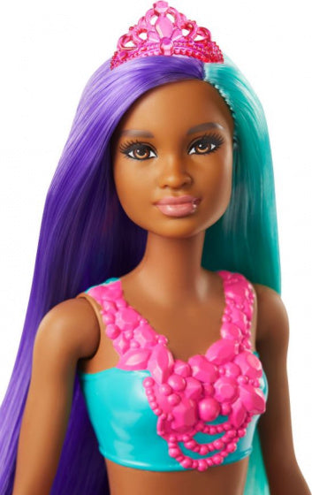 Barbie Dreamtopia Zeemeermin met blauwgroen en paars haar