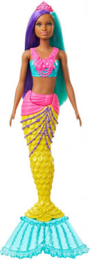 Barbie Dreamtopia Zeemeermin met blauwgroen en paars haar