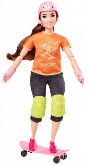 tienerpop skater meisjes 32,5 cm bruin/oranje