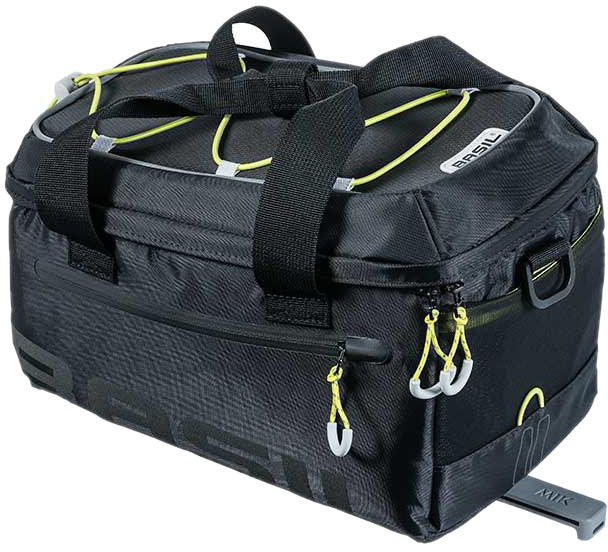 Bagagedragertas Basil Miles Trunkbag MIK 7 liter 37 x 19 x 21 cm - zwart/lime