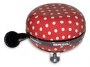Fietsbel Basil Polkadot ø80mm - rood / wit