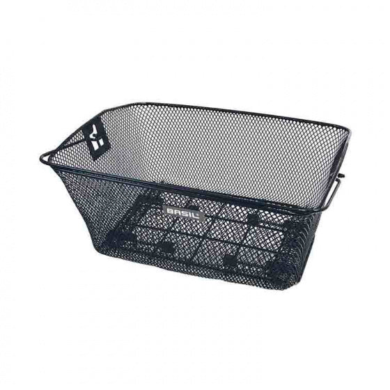 Fietsmand Basil Como met dragerbevestiging 41 x 31 x 20 cm - zwart