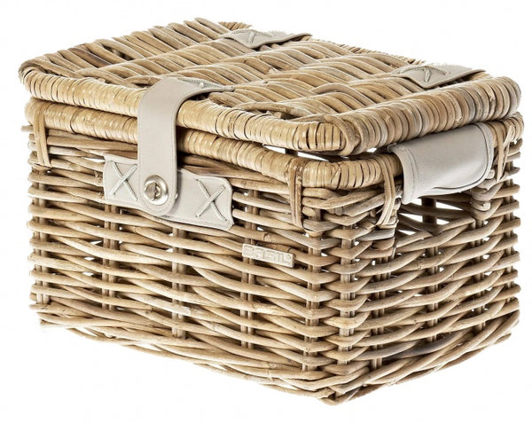 Rotan fietsmand Basil Denton Small 35 x 24 x 20 cm - nature grey