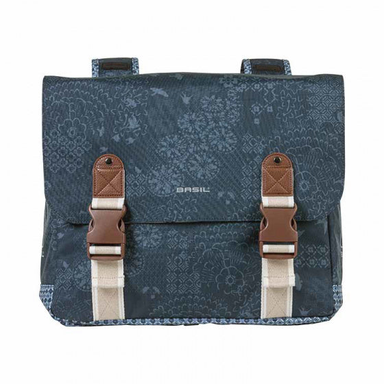 Dubbele fietstas Basil Boheme Carry All 35 liter 37 x 15 x 37 cm - blauw