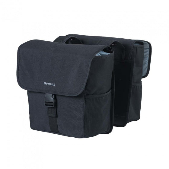 Dubbele fietstas Basil Go 32 liter 33 x 16 38 cm - zwart
