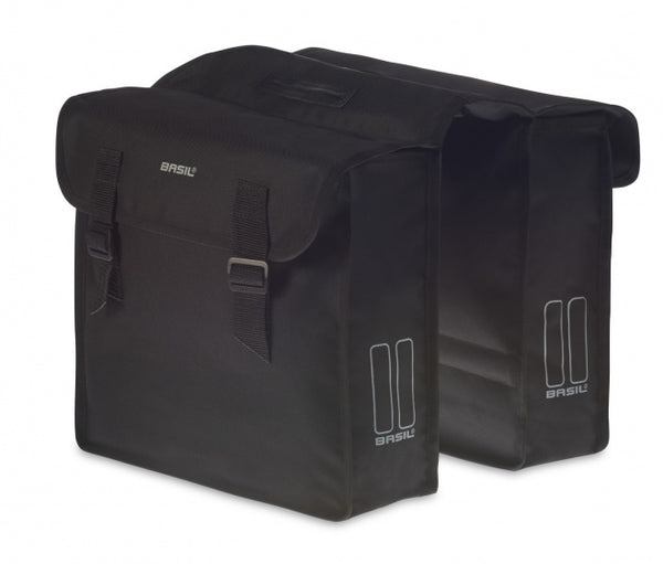 Dubbele fietstas Basil Mara 26 liter 33 x 11 x 30 cm - zwart