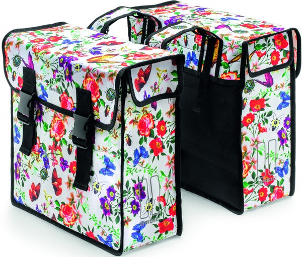 Dubbele fietstas Basil Mara XL 35 liter 37 x 15 x 44 cm - meadow