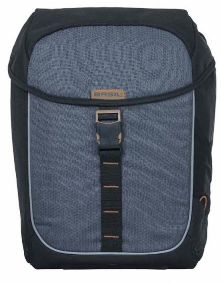 dubbele fietstas Miles 34L grijs/zwart - 17666