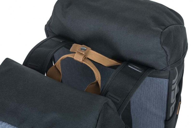 dubbele fietstas Miles 34L grijs/zwart - 17666