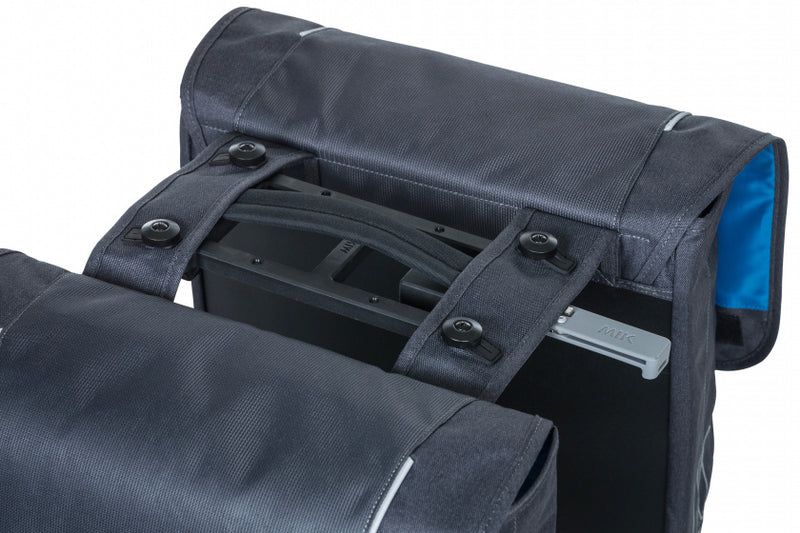 Dubbele fietstas Basil Sport Design MIK 32 liter 35 x 15 x 43 cm - graphite