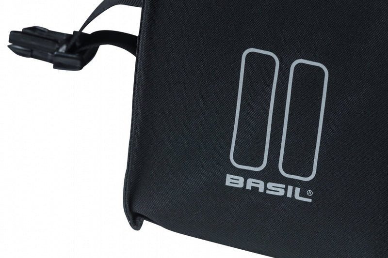 Dubbele fietstas Basil Urban Load 48 liter 41 x 18 x 46 cm - zwart reflective