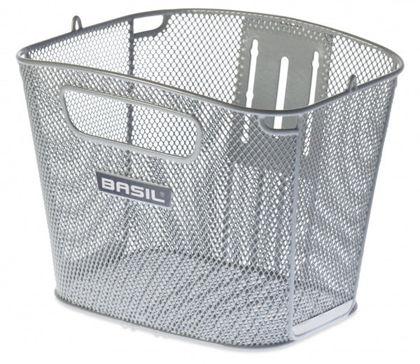Fietsmand Basil Bold Front FM - zilver