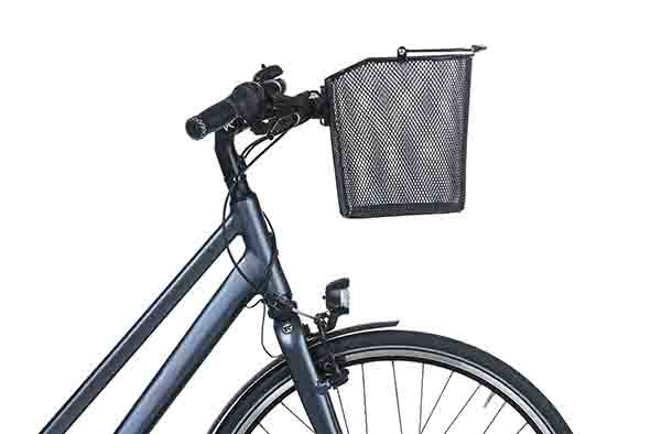 Fietsmand Basil Bremen met BasEasy stemholder 26 x 35 x 29 cm - zwart