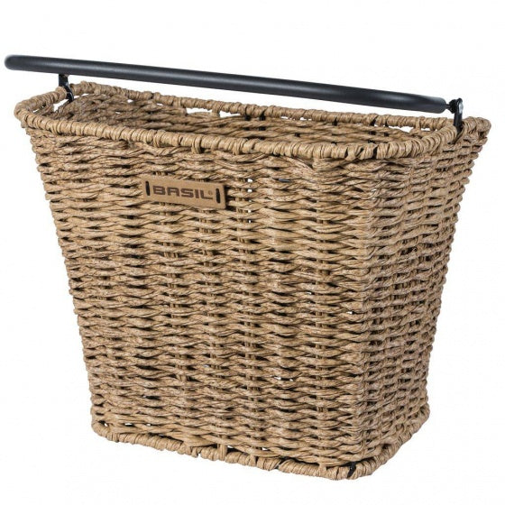 Fietsmand Basil Bremen Rattan Look KF 27 x 35 x 29 cm - seagrass