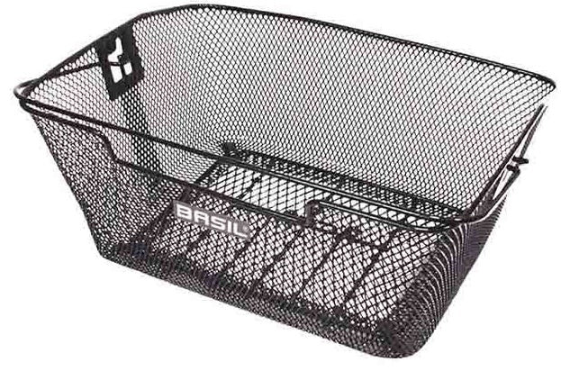 fietsmand Capri achter 19 liter staal zwart
