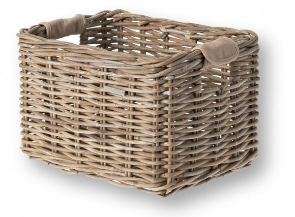 Rotan fietsmand Basil Dorset medium 27 x 39 x 21 cm - nature grey