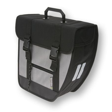 Enkele pakaftas Basil Tour Single rechts 17 liter - zwart / zilver