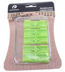 Bagagedrager kappen 6 x 2 cm groen 5 stuks