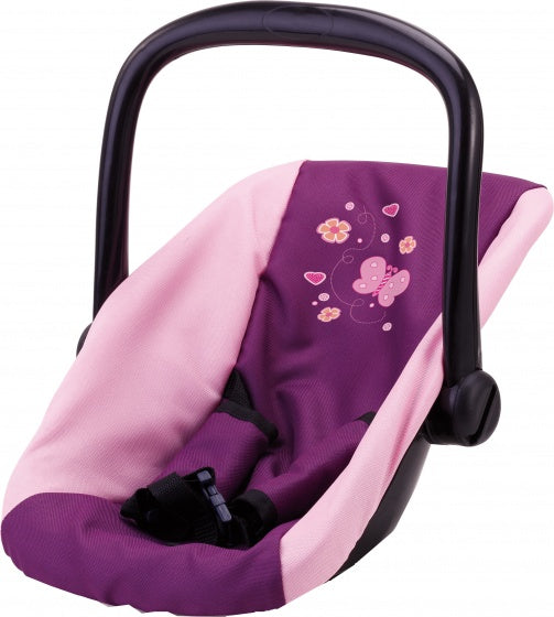 autostoel voor poppen vlinder roze/paars 44 cm