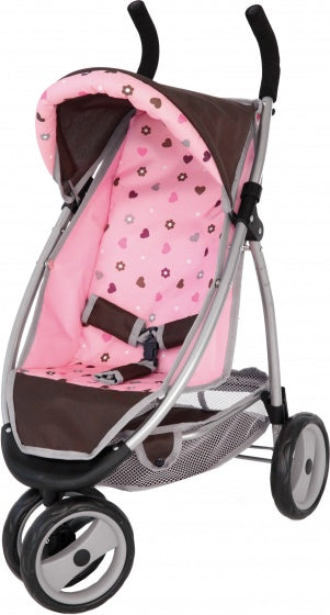 kinderwagen Dolls Jogger Sport 71 cm roze