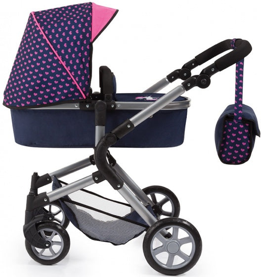 poppenwagen City Neo donkerblauw 75 cm