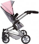 Bayer Poppenwagen Neo Star Grijs/lichtroze 75 Cm