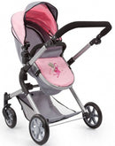 Bayer Poppenwagen Neo Star Grijs/lichtroze 75 Cm