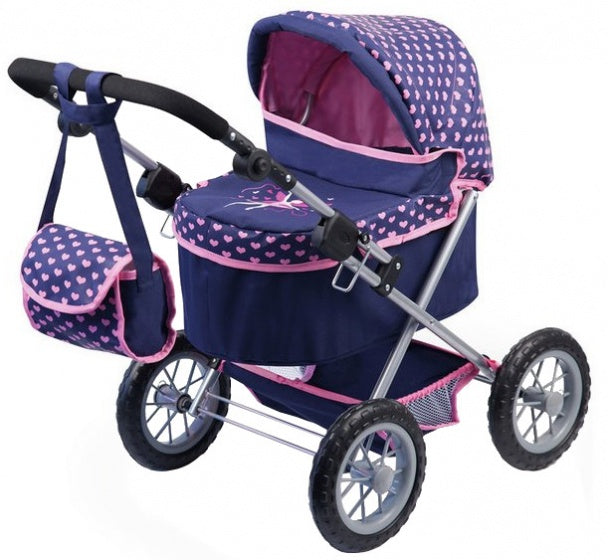 poppenwagen Trendy donkerblauw 67 cm