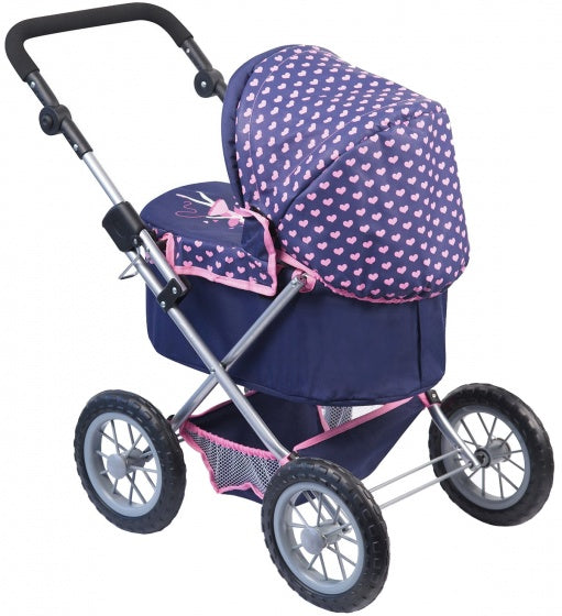 poppenwagen Trendy donkerblauw 67 cm