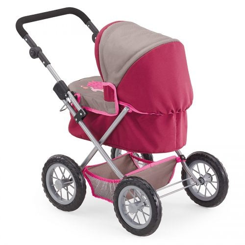 poppenwagen Trendy rood/grijs 67 cm