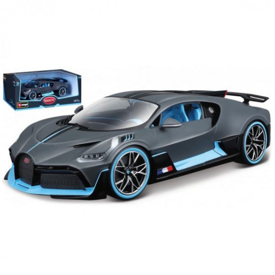 modelauto Bugatti Divo 28 x 14 cm donkergrijs