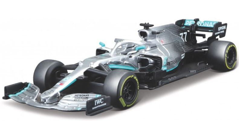 raceauto Valtteri Bottas junior 1:43 zilver/zwart/blauw
