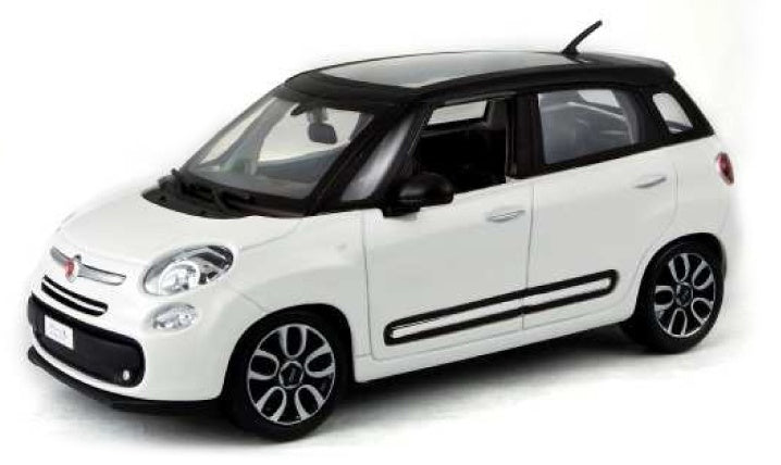 schaalmodel Fiat 500L 1:43 wit