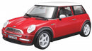 schaalmodel Mini Cooper 2001 20 cm 1:18 rood/wit