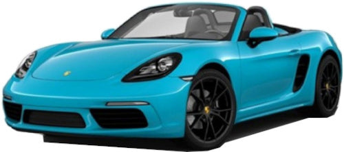 schaalmodel Porsche 718 Boxster Cabriolet 1:24 blauw