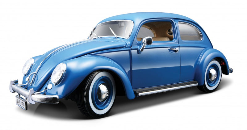 schaalmodel Volkswagen Kever 1955 1:18 blauw