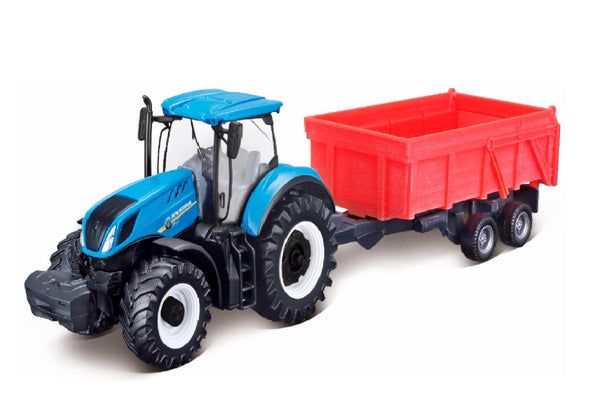 tractor New Holland jongens 38 cm ABS blauw 2-delig