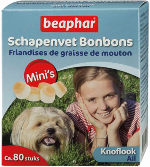 BEAPHAR SCHAPENVET BONBONS KNOFLOOK MINI 245 GR