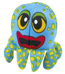 sponsdier Octopus 10 cm polyester blauw