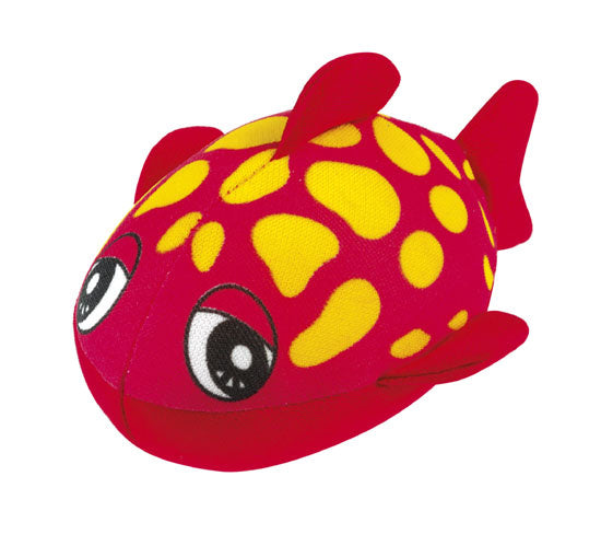 sponsdier Vis 12 cm polyester rood/geel
