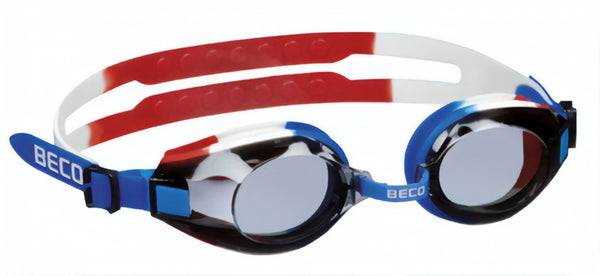 zwembril Arica polycarbonaat junior blauw/wit/rood