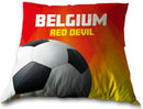 kussen Red Devil 35 x 35 cm polyester rood/geel