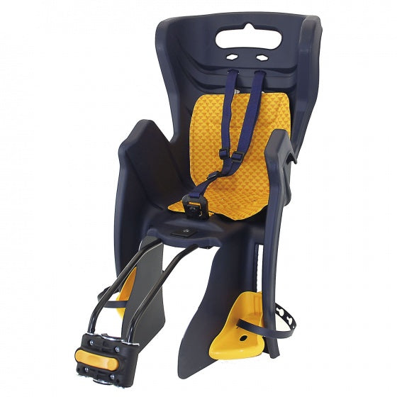 fietszitje achter Little Duck donkerblauw/geel