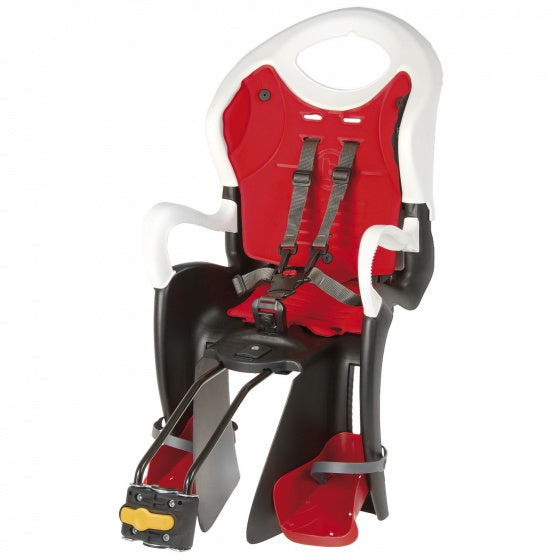 fietszitje achter Tiger framebevestiging wit/rood